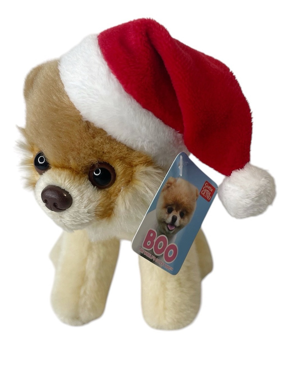 GUND Boo The World’s Cutest Dog Santa Hat Plush Stuffed Animal 4038516 Christmas
